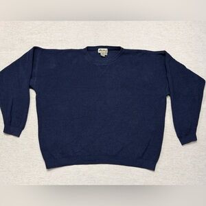 Eddie Bauer Men’s Long Sleeve Blue Knit Fisherman’s Sweater Tall XXL Pullover